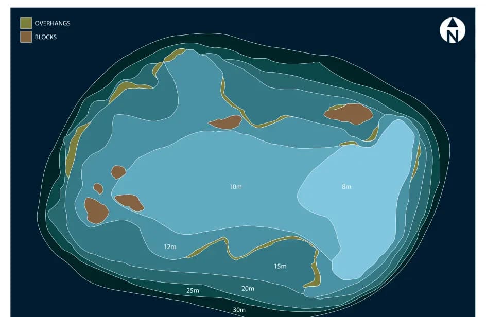 Bathymetric map of Fish Head