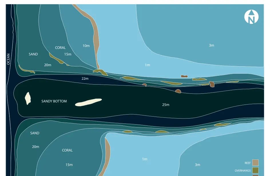Bathymetric map of Gangehi Kandu
