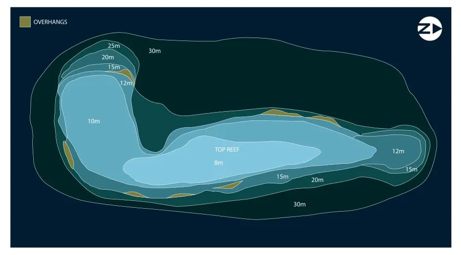 Bathymetric map of Kari Beyru Thila