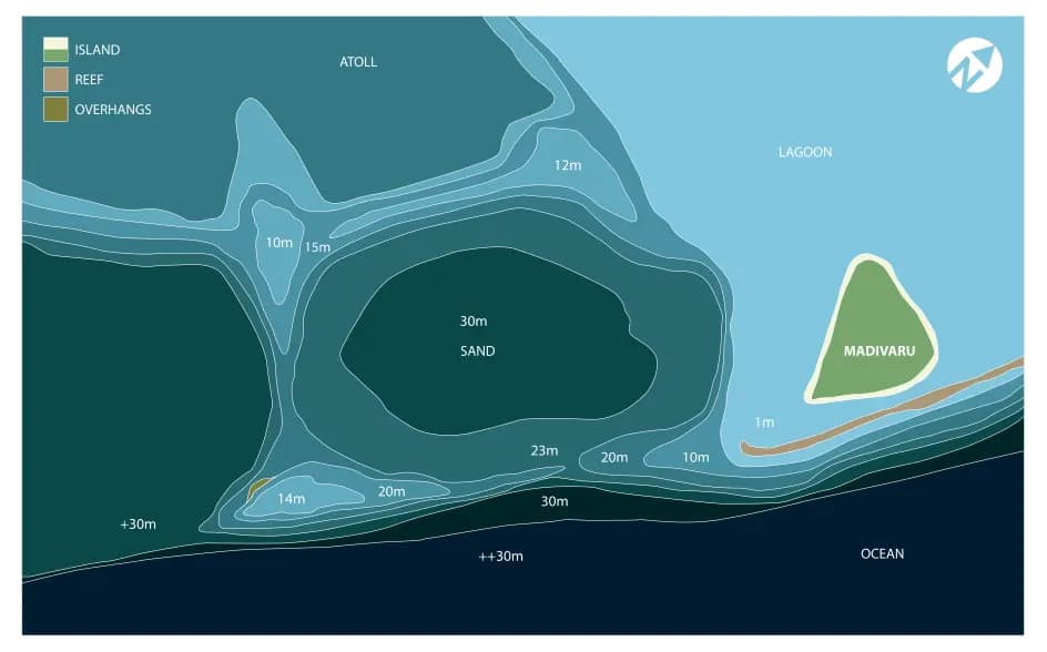 Bathymetric map of Rasdhoo Madivaru