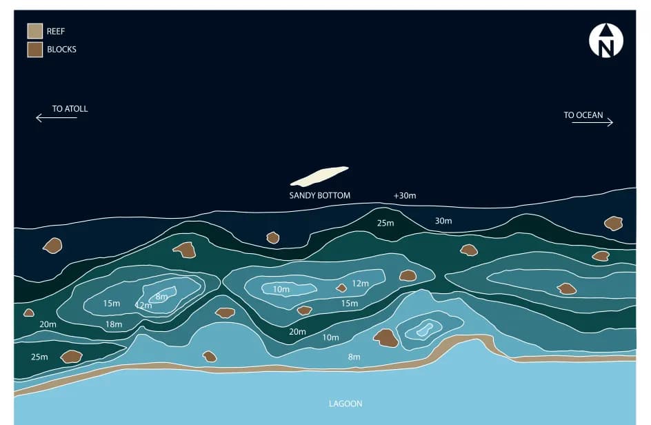 Bathymetric map of Kondey Coral Garden