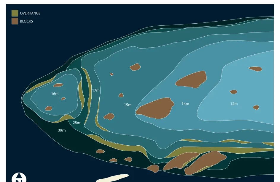 Bathymetric map of Finey Thila