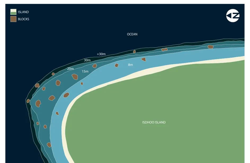 Bathymetric map of Isdhoo East