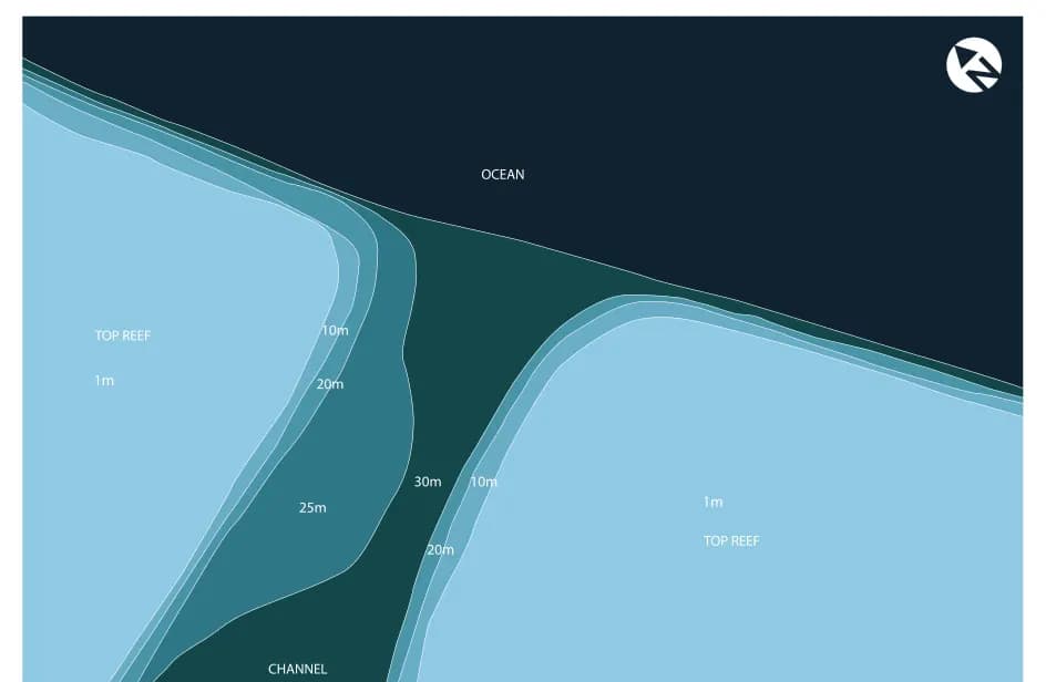 Bathymetric map of Kuda Kandu