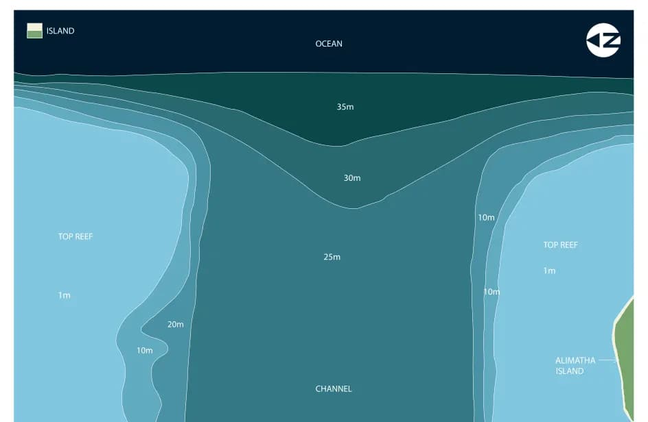 Bathymetric map of Miyaru Kandu
