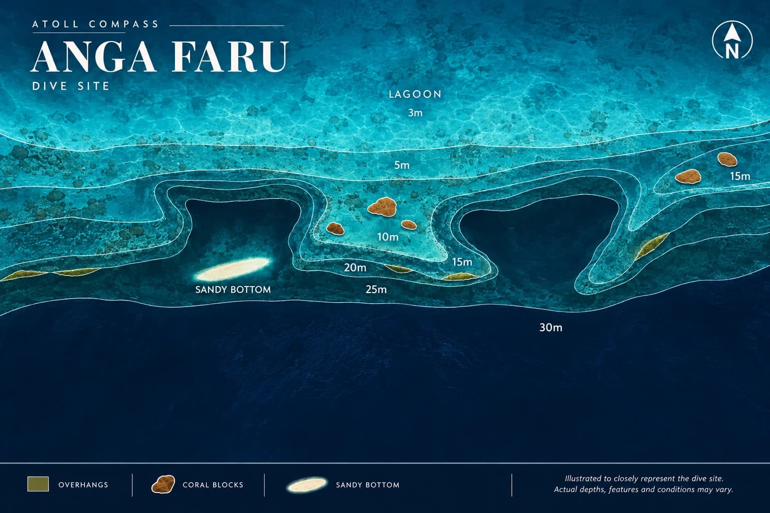 Anga Faru dive map