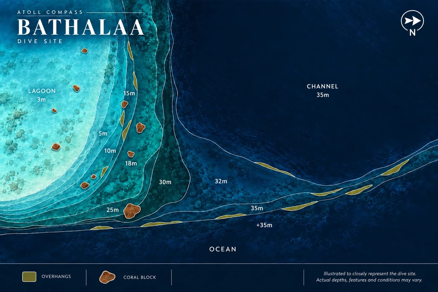 Bathalaa dive map