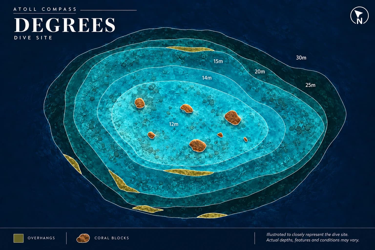 Degrees dive map