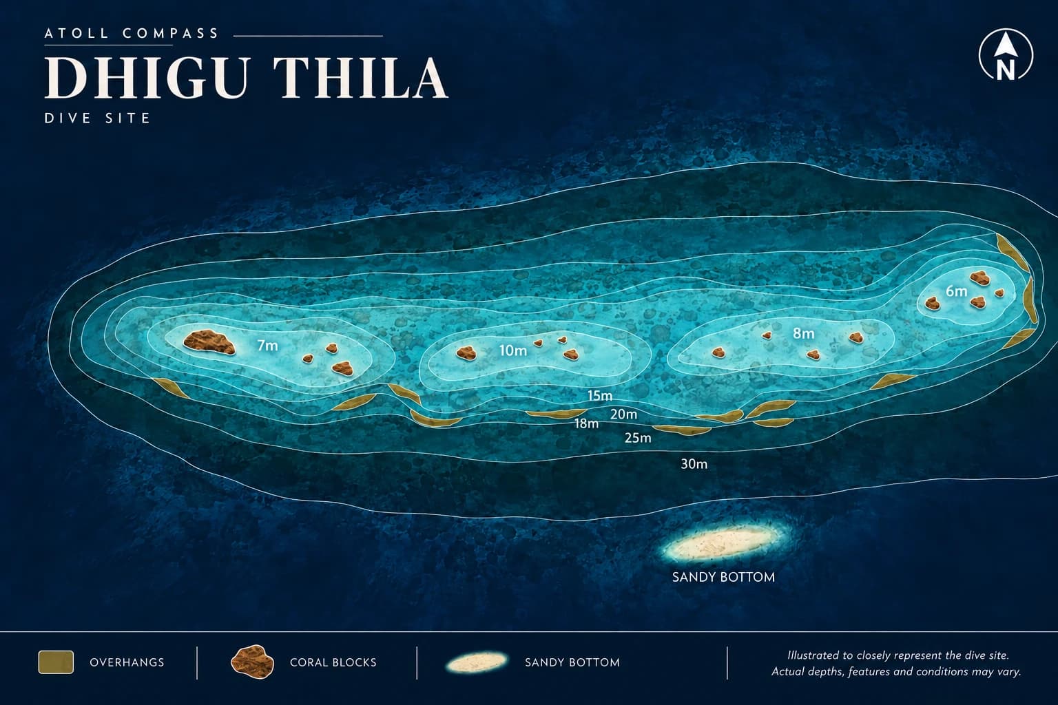 Dhigu Thila dive map