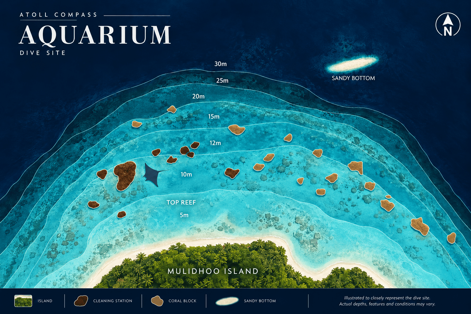 Aquarium dive map