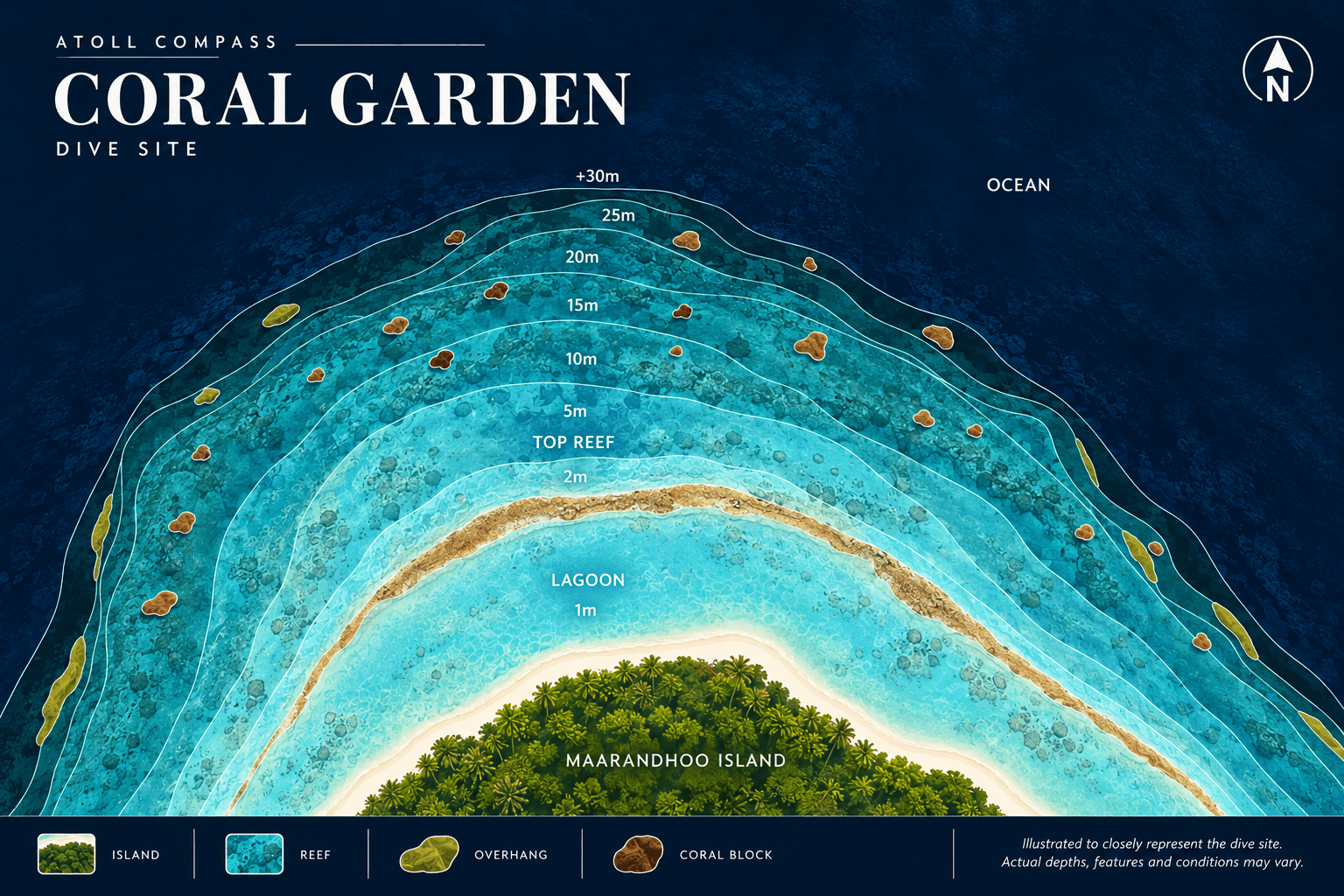 Coral Garden dive map