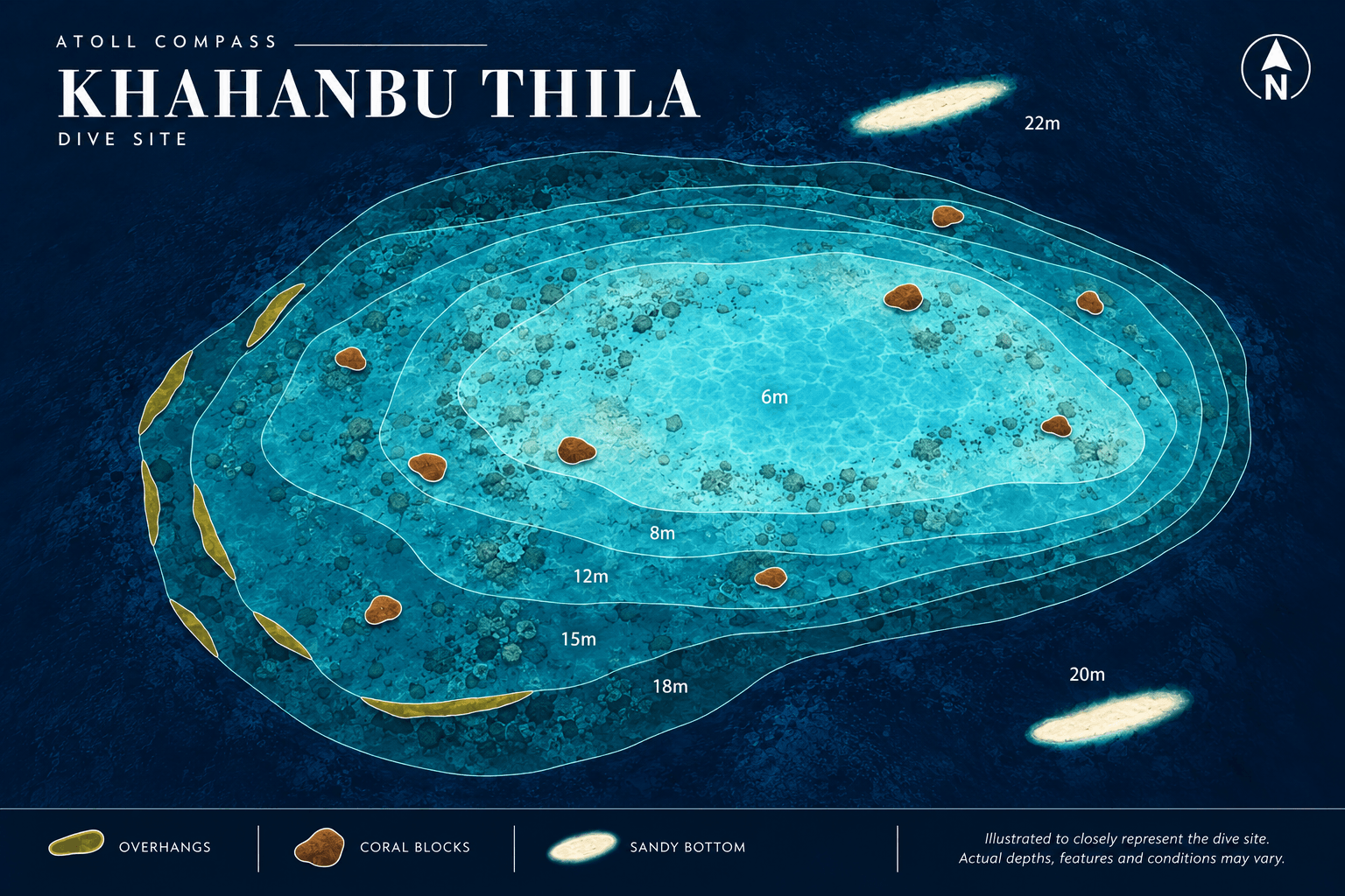 Khahanbu Thila dive map