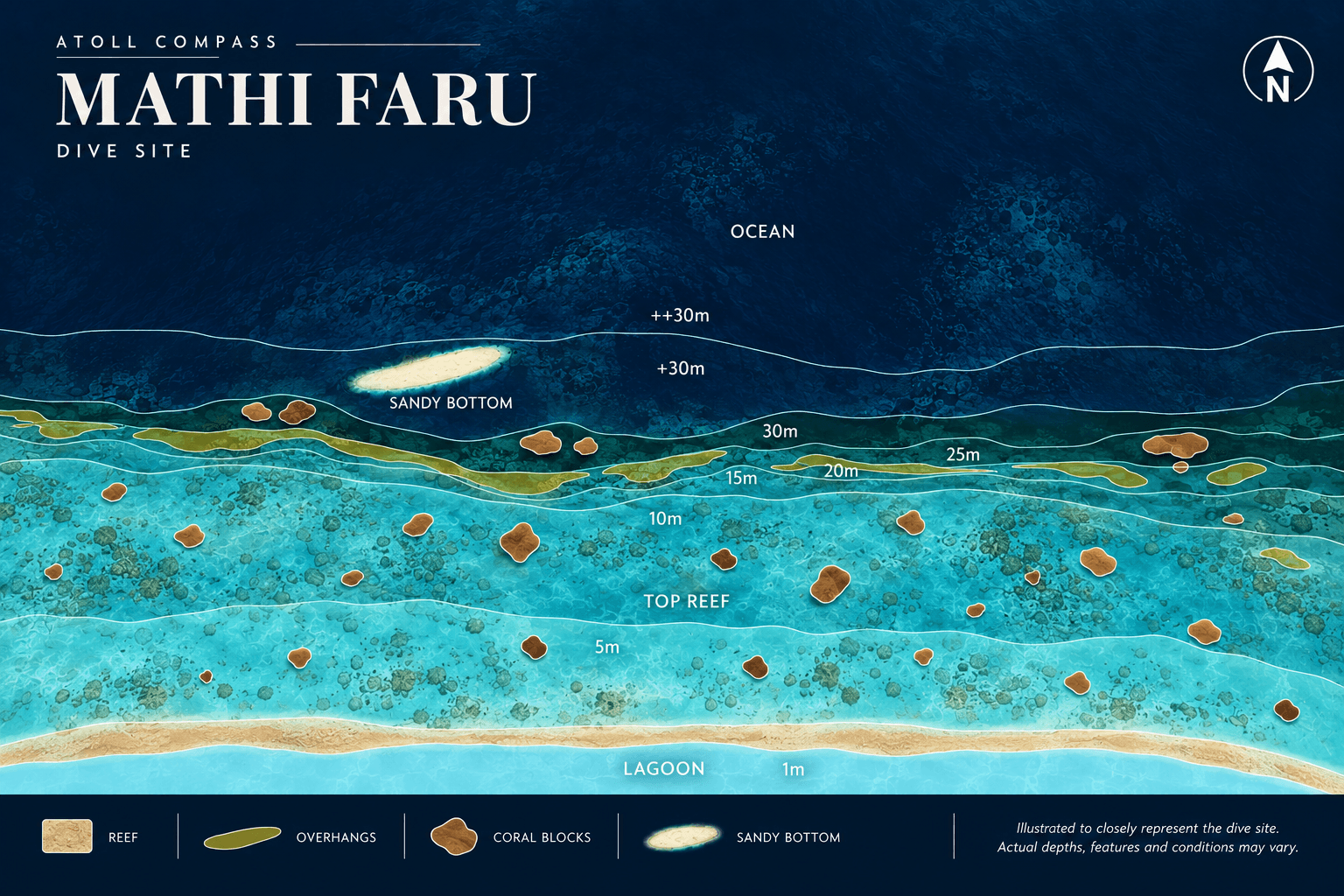 Mathi Faru dive map