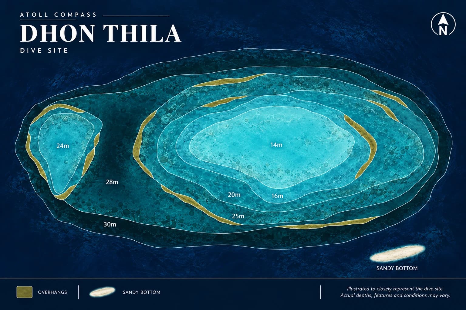 Dhon Thila dive map