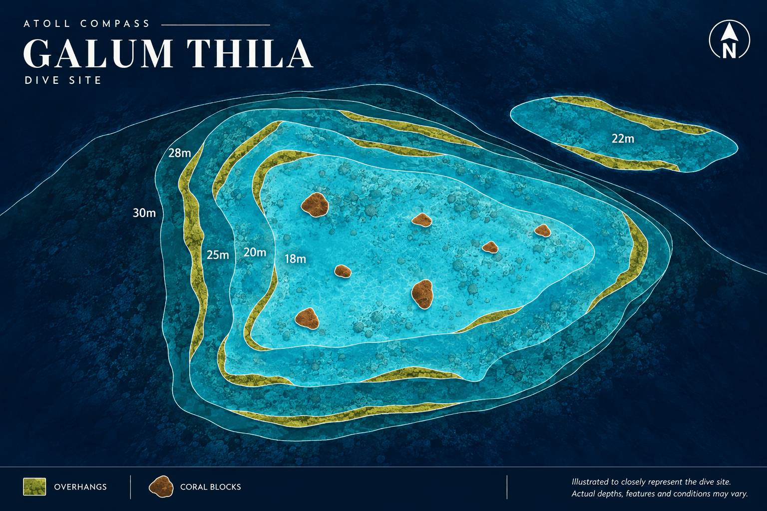 Galum Thila dive map