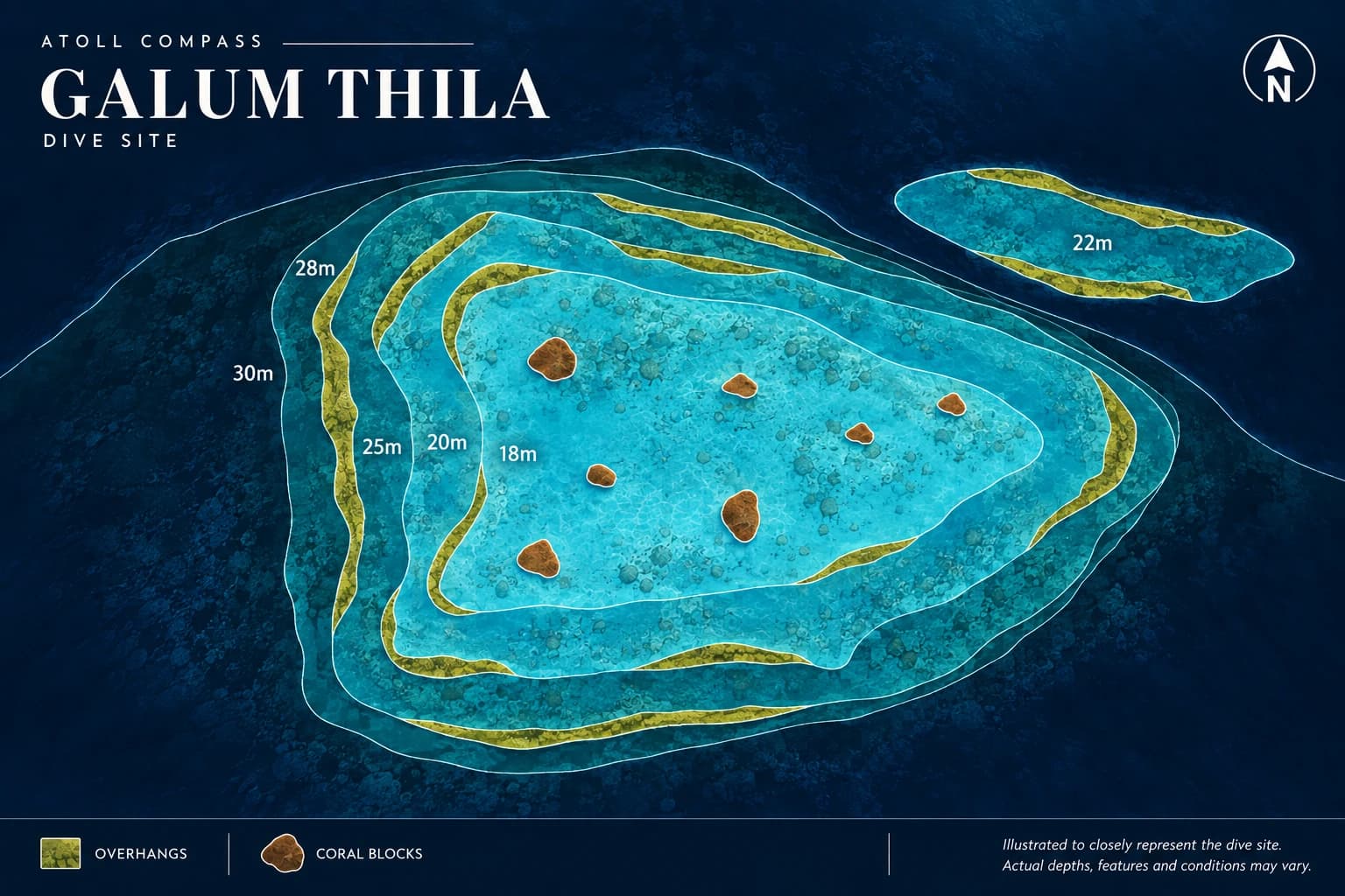 Galum Thila dive map