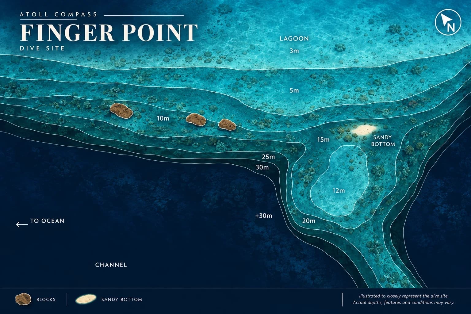 Finger Point dive map