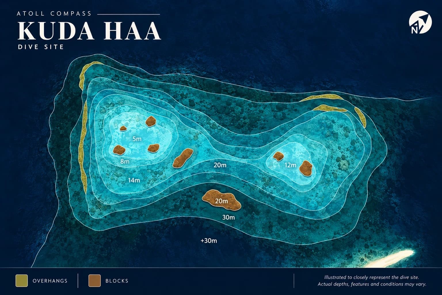 Kuda Haa dive map