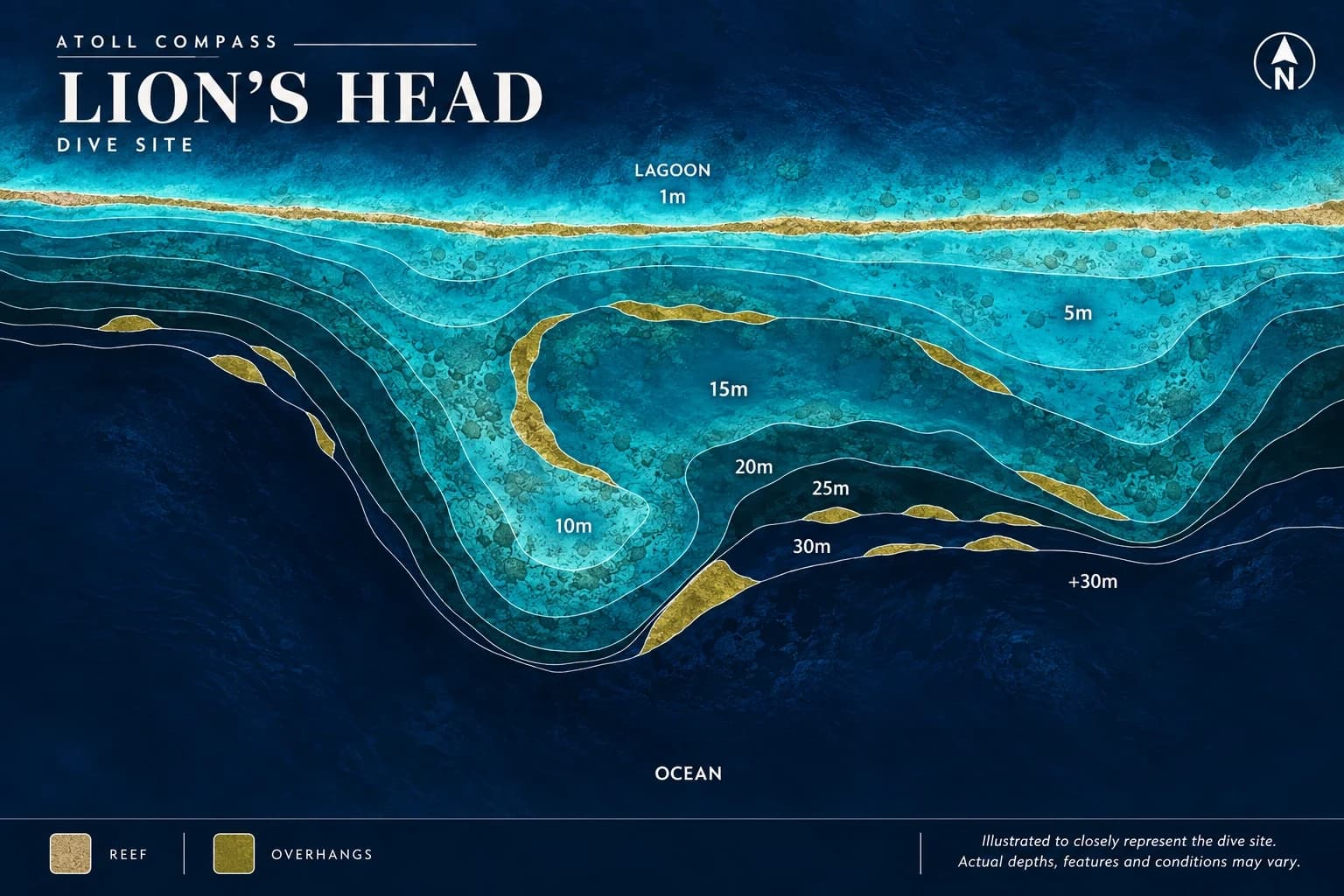 Lions Head dive map