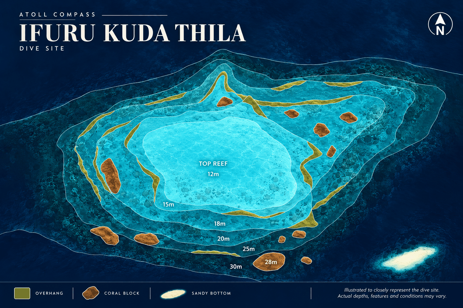 Ifuru Kuda Thila dive map