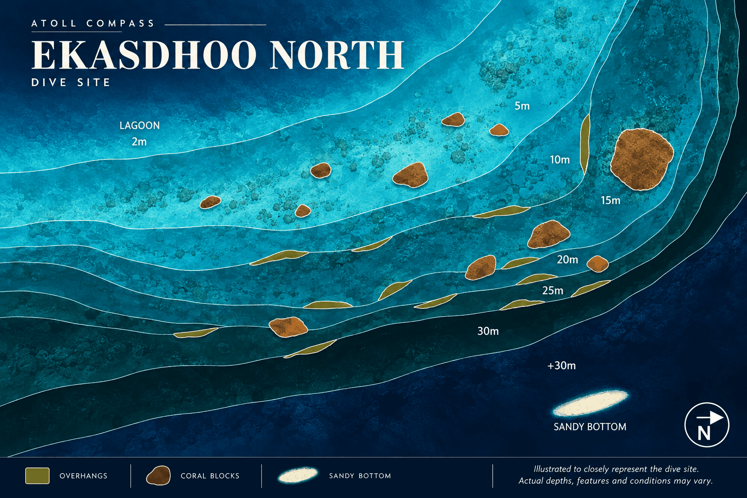 Ekasdhoo North dive map