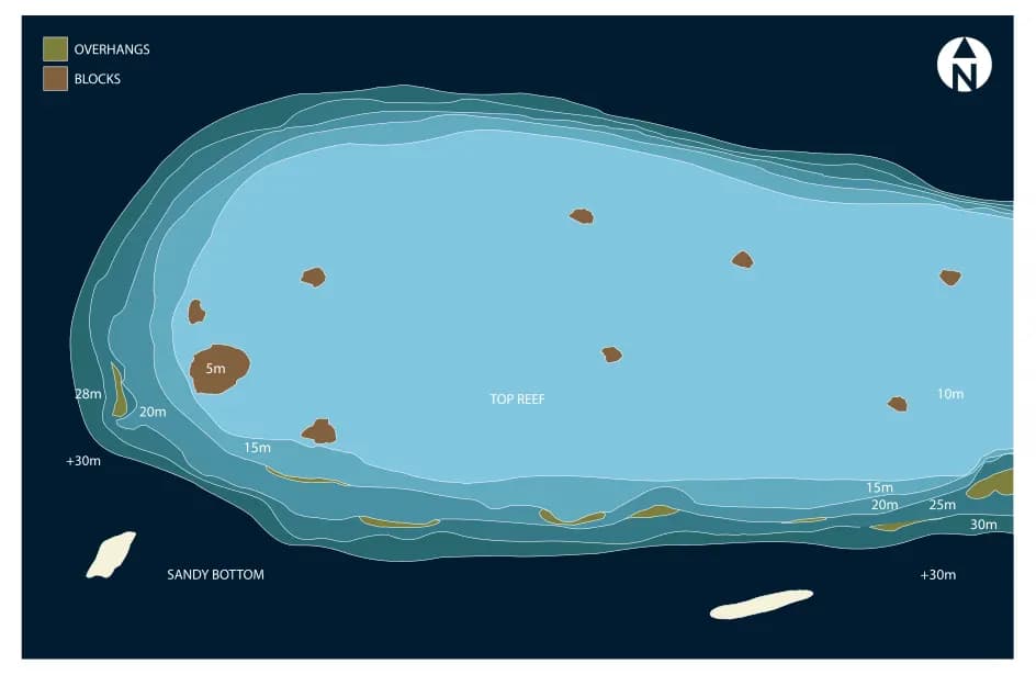 Bathymetric map of Omadhoo Bodu Giri