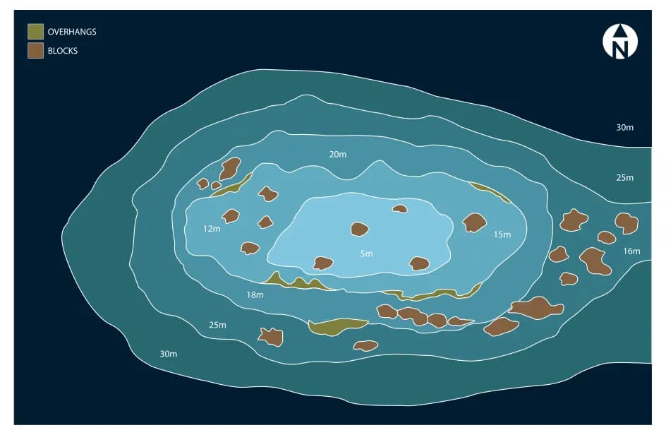 Bathymetric map of Ranveli Kuda Thila