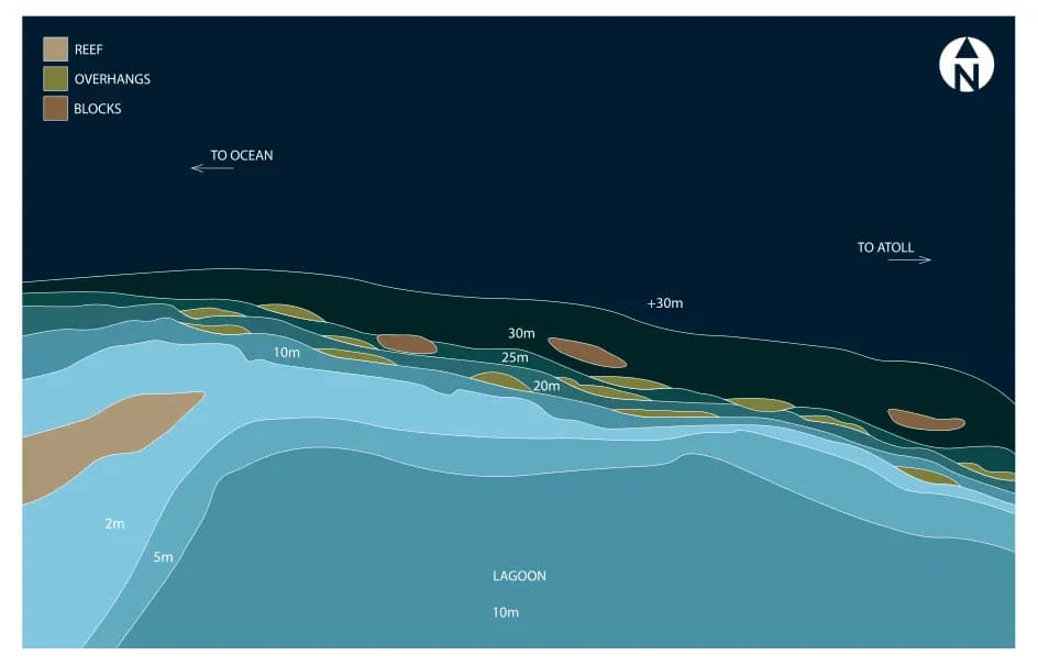 Bathymetric map of Maavaru Caves
