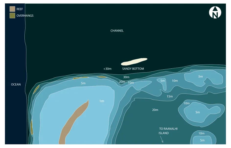 Bathymetric map of Raanalhi Faru