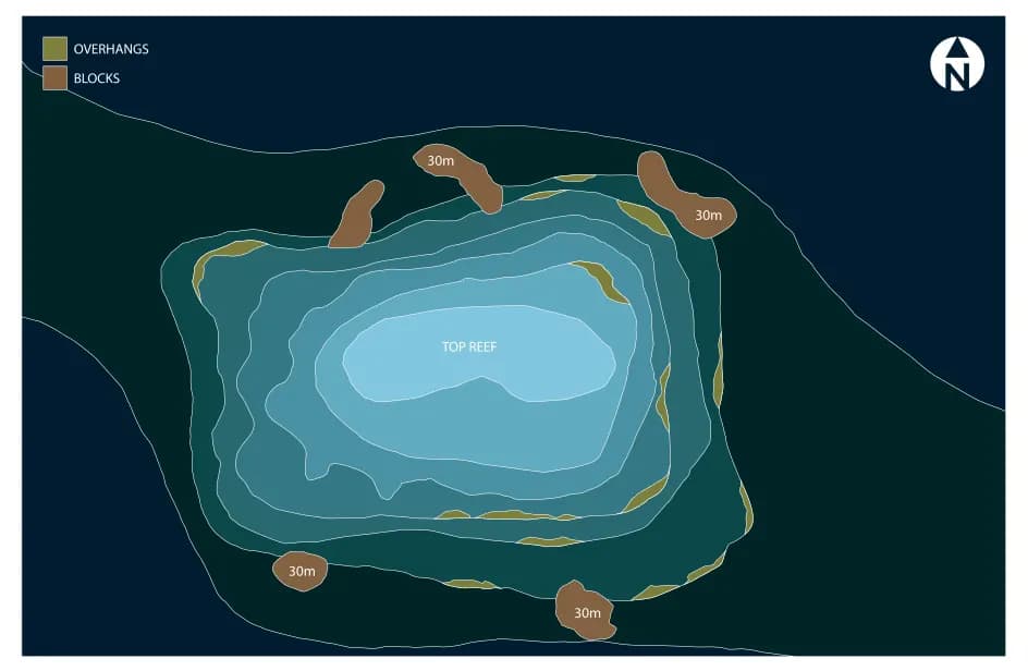 Bathymetric map of Hakura Thila